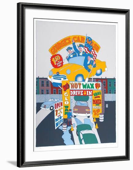 George's Car Wash-Seymour Chwast-Framed Limited Edition