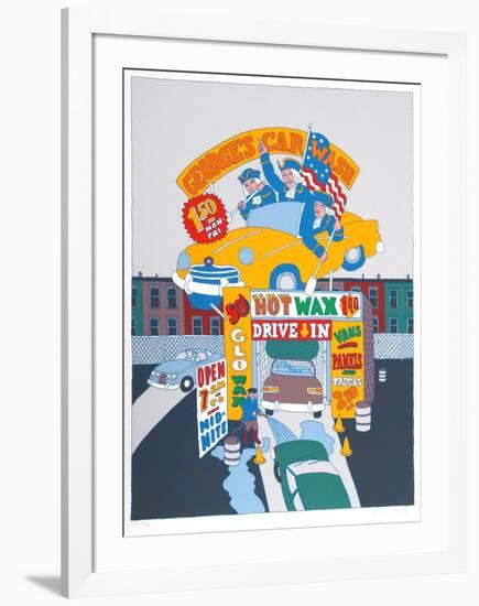 George's Car Wash-Seymour Chwast-Framed Limited Edition