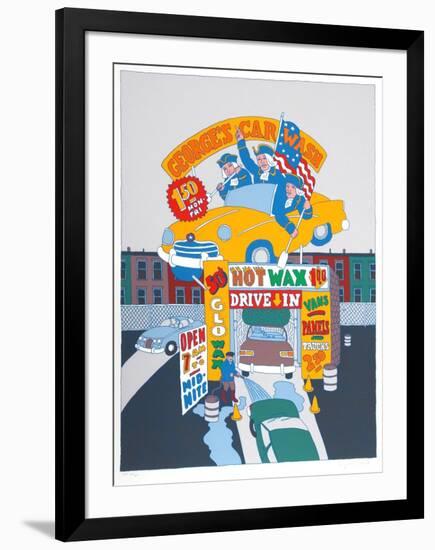 George's Car Wash-Seymour Chwast-Framed Limited Edition