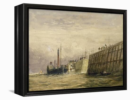 George's Dock, Liverpool, C.1830-David Cox-Framed Premier Image Canvas