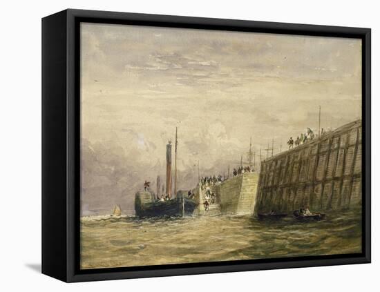 George's Dock, Liverpool, C.1830-David Cox-Framed Premier Image Canvas