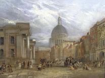 View of Smithfield Market with Figures and Animals, City of London, 1824-George Sidney Shepherd-Giclee Print