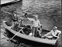President Harry S. Truman Standing in Rowboat, Fishing with Others-George Skadding-Photographic Print