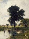 Landscape, 1868 (Oil on Academy Board)-George Snr Inness-Giclee Print