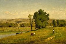 Landscape, 1868 (Oil on Academy Board)-George Snr Inness-Giclee Print