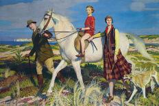 Hilda and Mary at Studland Bay, Dorset-George Spencer Watson-Framed Giclee Print