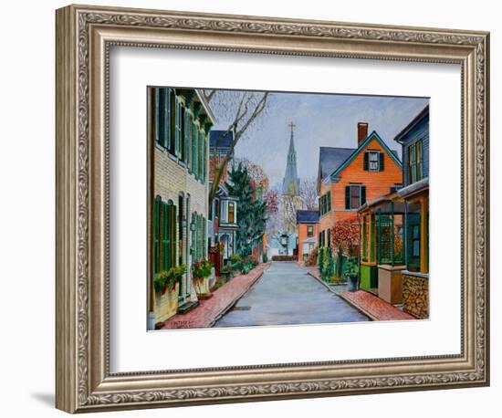 George St., Lambertville, 2017 ( Oil on Canvas)-Anthony Butera-Framed Giclee Print