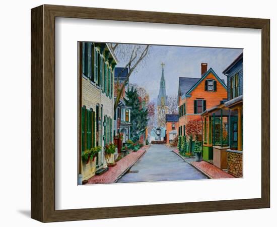 George St., Lambertville, 2017 ( Oil on Canvas)-Anthony Butera-Framed Giclee Print