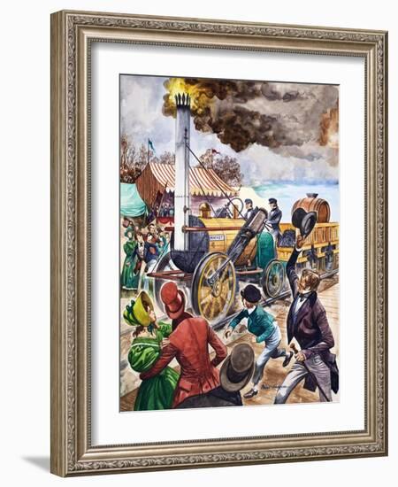 George Stephenson and the Rocket-Peter Jackson-Framed Giclee Print