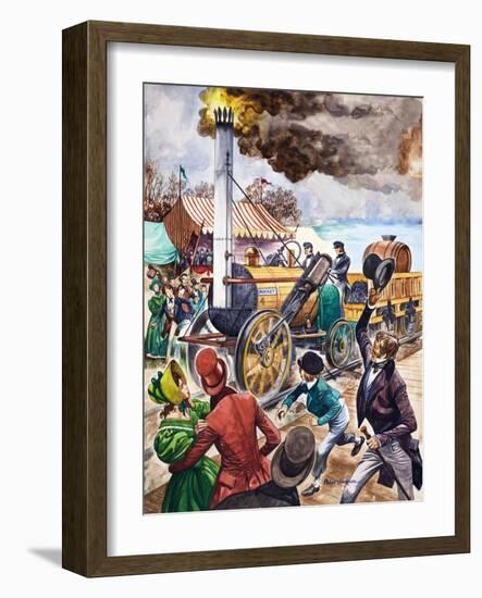 George Stephenson and the Rocket-Peter Jackson-Framed Giclee Print