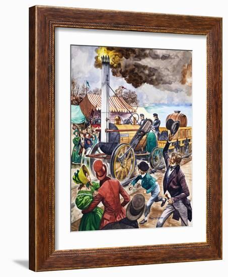 George Stephenson and the Rocket-Peter Jackson-Framed Giclee Print