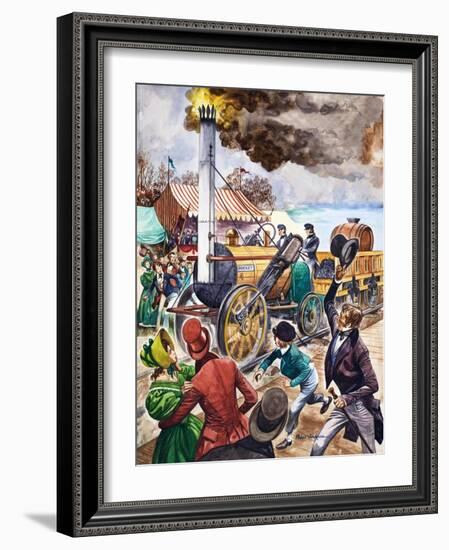 George Stephenson and the Rocket-Peter Jackson-Framed Giclee Print