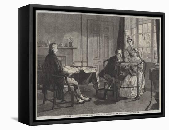 George Stephenson at Darlington in 1823-Alfred Rankley-Framed Premier Image Canvas