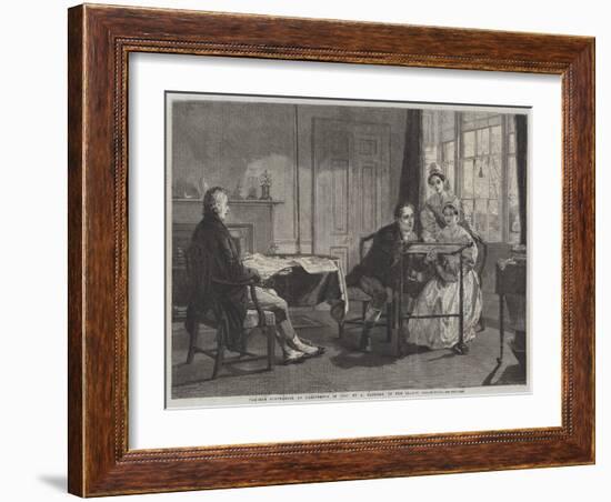 George Stephenson at Darlington in 1823-Alfred Rankley-Framed Giclee Print