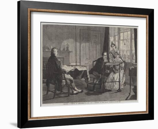 George Stephenson at Darlington in 1823-Alfred Rankley-Framed Giclee Print