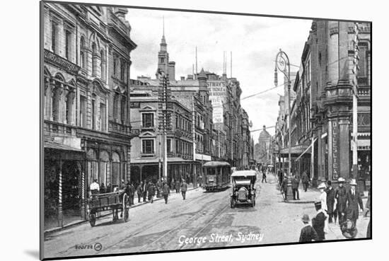 George Street, Sydney, Australia, C1900s-null-Mounted Giclee Print