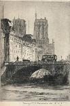The Towers of Notre-Dame, 1915-George T Plowman-Mounted Giclee Print