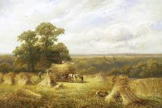 Harvesting near Barrow, Derby-George Turner-Framed Giclee Print