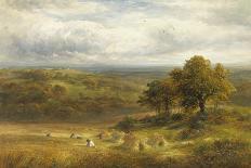 Harvesting near Barrow, Derby-George Turner-Giclee Print