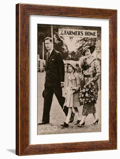 George VI and Queen Elizabeth, Daughter Elizabeth at Richmond-null-Framed Art Print