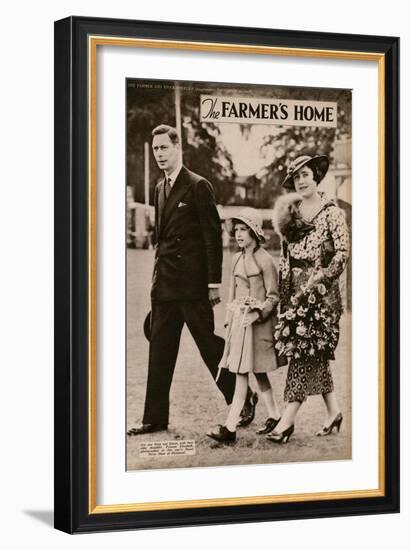 George VI and Queen Elizabeth, Daughter Elizabeth at Richmond-null-Framed Art Print