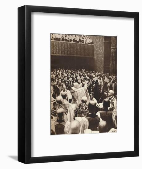 George Vi Is Crowned with St. Edwards Crown on the Day of His Coronation, 1937-null-Framed Photographic Print