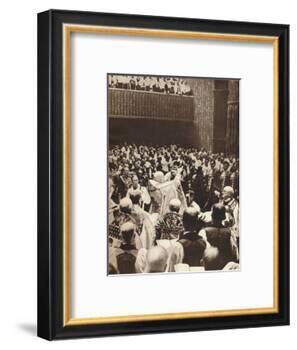 George Vi Is Crowned with St. Edwards Crown on the Day of His Coronation, 1937-null-Framed Photographic Print