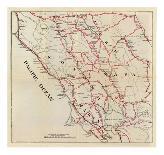 Map of California Roads for Cyclers, 1896-George W^ Blum-Art Print