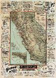 Map of California Roads for Cyclers, 1896-George W^ Blum-Framed Giclee Print