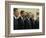 George W. Bush with Barack Obama and Former Presidents Bush, Clinton and Carter in Oval Office-null-Framed Photographic Print