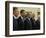 George W. Bush with Barack Obama and Former Presidents Bush, Clinton and Carter in Oval Office-null-Framed Photographic Print