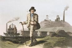 Blenkinsop Locomotive at Middleton Colliery Near Leeds, Costume of Yorkshire Engraved Havell-George Walker-Giclee Print