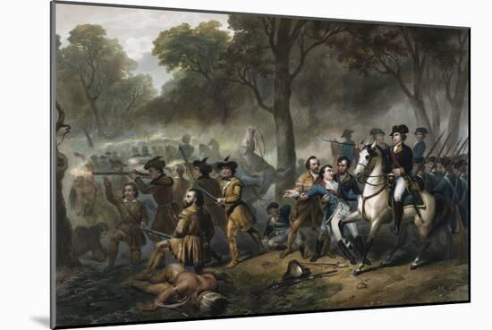 George Washington 1732-1799, First U.S. President, on Horseback during the Battle of Monongahela-null-Mounted Giclee Print