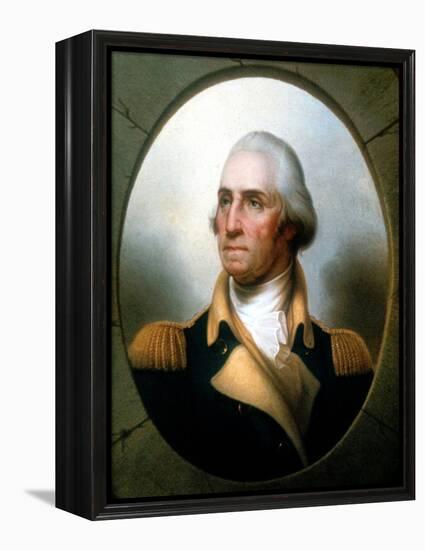 George Washington (1732-9), First President of United States (1789-9)-Rembrandt Peale-Framed Premier Image Canvas