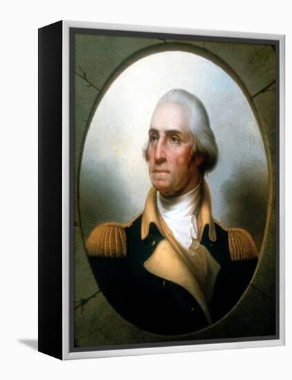 George Washington (1732-9), First President of United States (1789-9)-Rembrandt Peale-Framed Premier Image Canvas