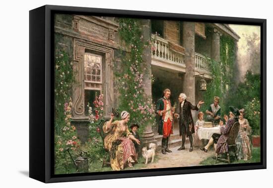 George Washington (1732-99) at Bartram's Garden, 1774-Jean Leon Gerome Ferris-Framed Premier Image Canvas