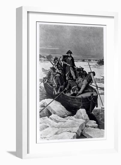 George Washington (1732-99) Crossing the Delaware River, 25th December 1776, circa 1912-13-Henry Mosler-Framed Giclee Print