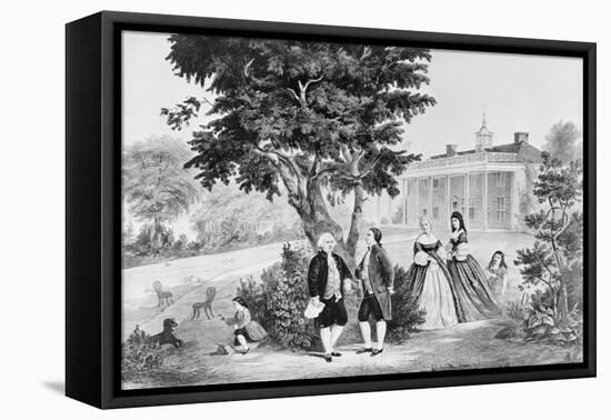 George Washington and General Lafayette Conversing-null-Framed Premier Image Canvas