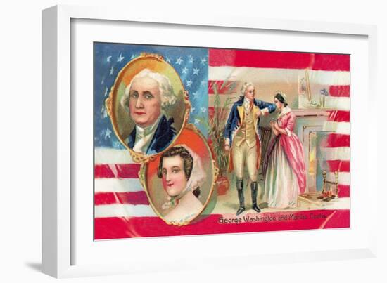 George Washington and Martha Curtis-null-Framed Art Print