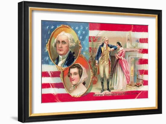George Washington and Martha Curtis-null-Framed Art Print