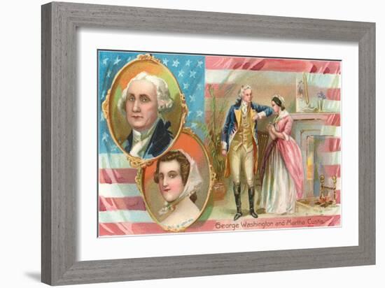 George Washington and Martha Custis-null-Framed Premium Giclee Print