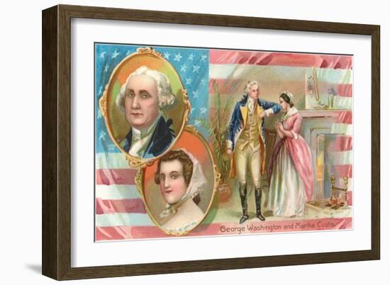 George Washington and Martha Custis-null-Framed Premium Giclee Print