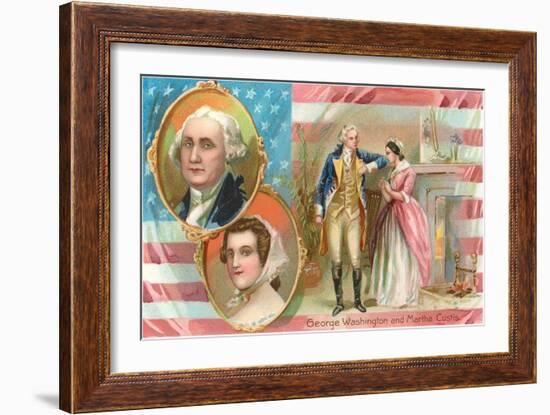 George Washington and Martha Custis-null-Framed Premium Giclee Print