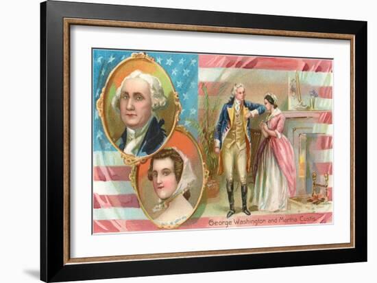 George Washington and Martha Custis-null-Framed Premium Giclee Print