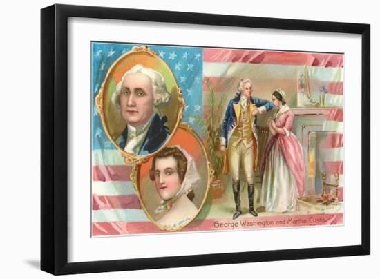 George Washington and Martha Custis-null-Framed Premium Giclee Print