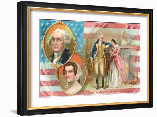 George Washington and Martha Custis-null-Framed Premium Giclee Print