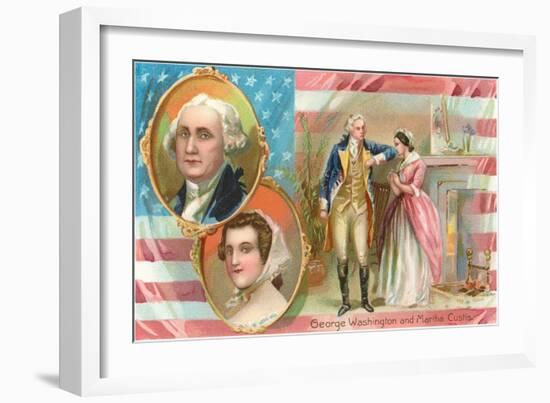 George Washington and Martha Custis-null-Framed Art Print