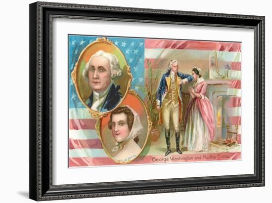 George Washington and Martha Custis-null-Framed Art Print