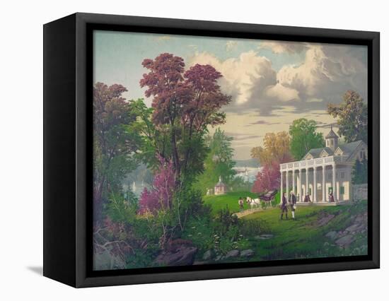 George Washington Arriving at Mount Vernon-null-Framed Premier Image Canvas