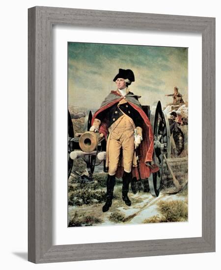 George Washington at Dorchester Heights, Massachusetts-Emanuel Leutze-Framed Giclee Print